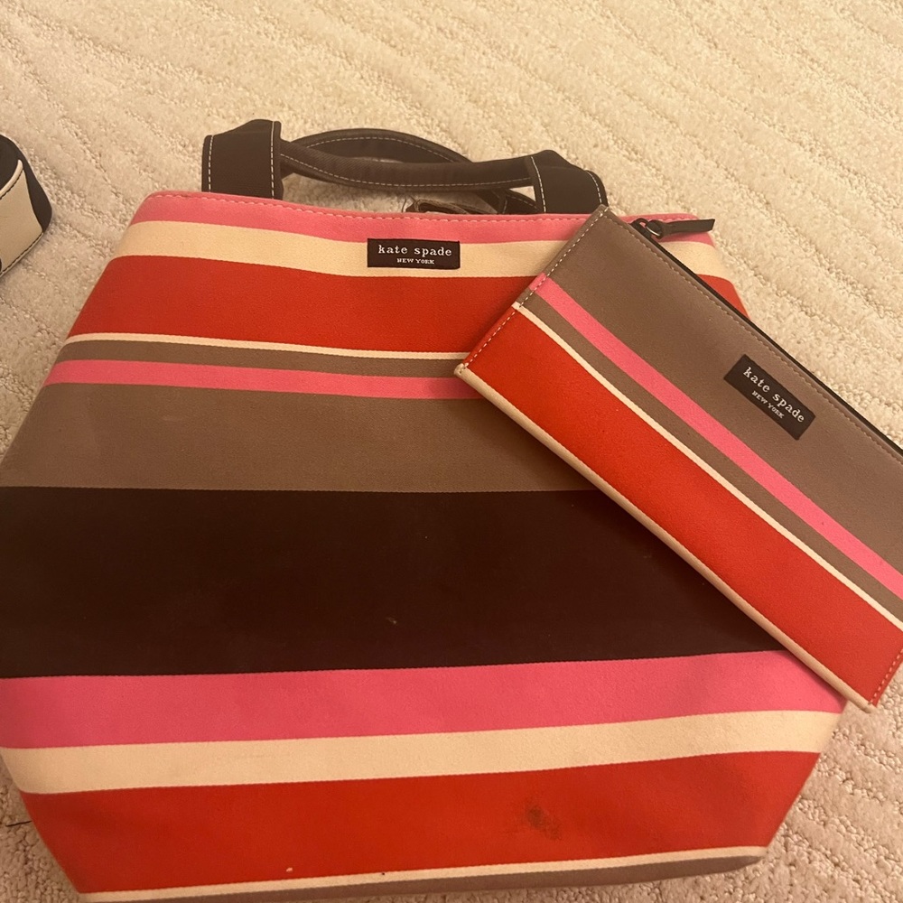 Colorful Striped Kate Spade Bag